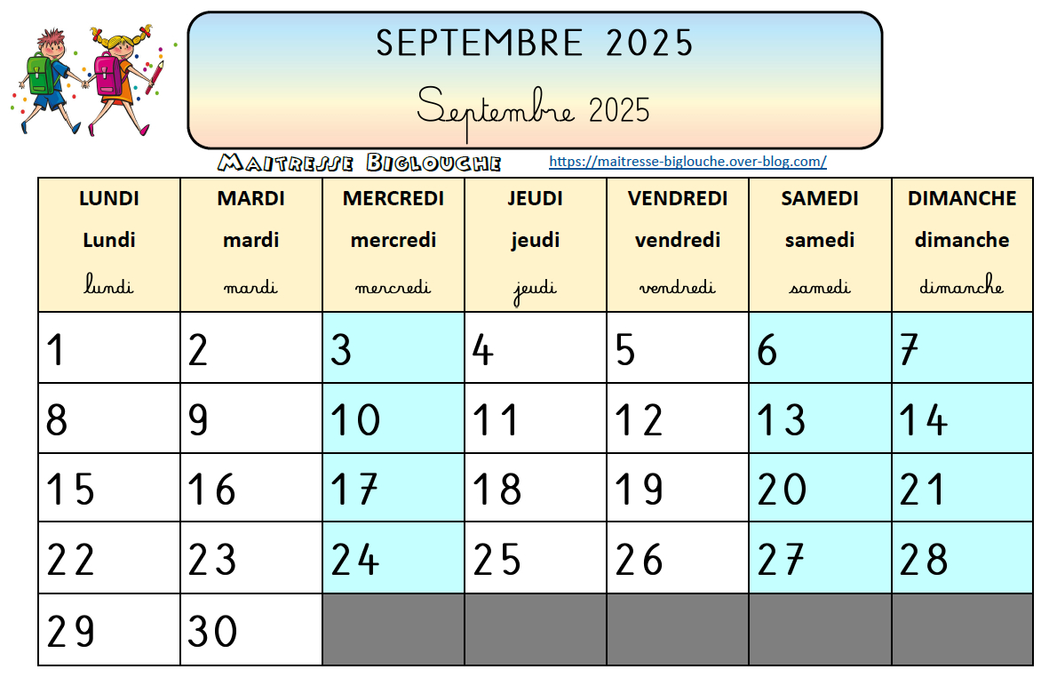 Calendriers Scolaires 2025/2026 - Zones A, B , C Et Belgique | Calendrier Maternelle 2025 2026