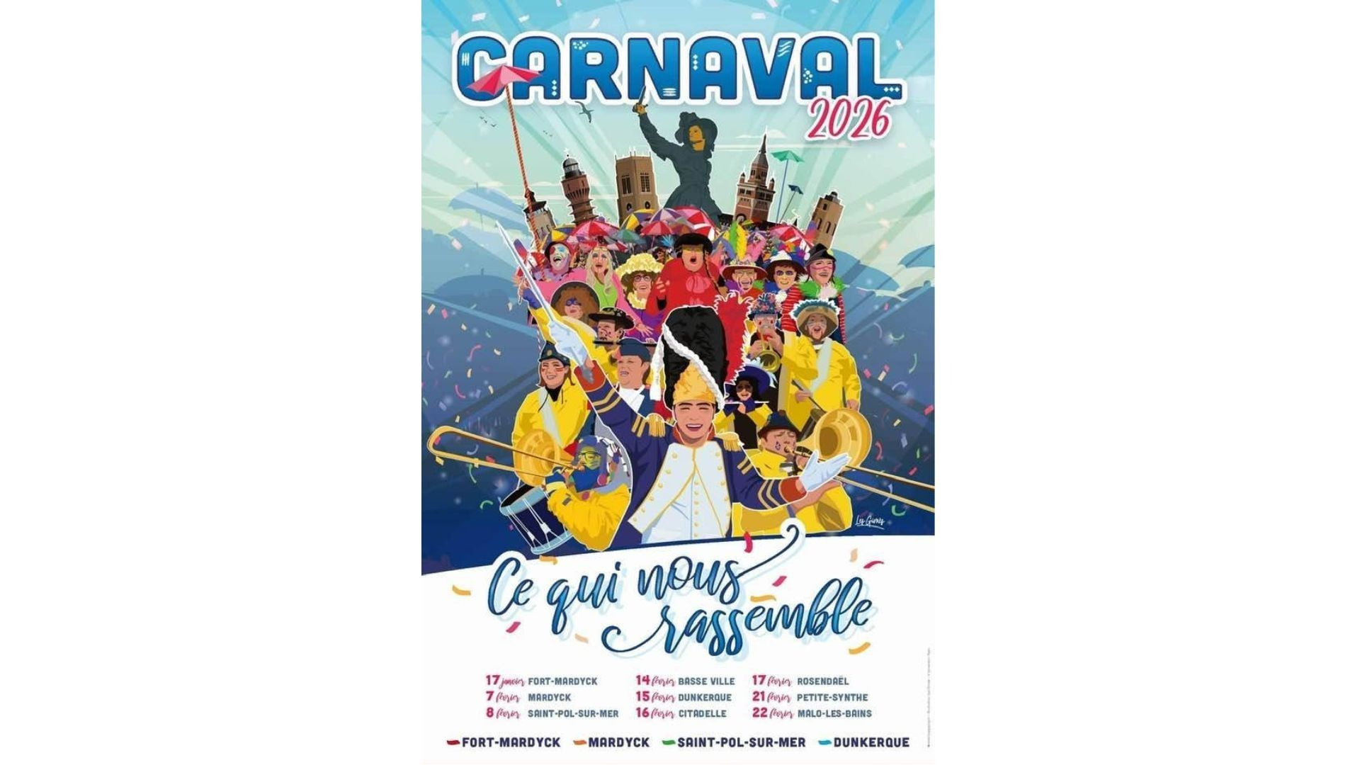 Carnaval De Dunkerque, Sortez Les Cletches ! Découvrez L&amp;#039;Affiche | Calendrier Carnaval Dunkerque 2026