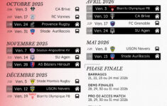 Découvrez Notre Calendrier 2025-2026 De Pro D2 – Oyonnax Rugby | Calendrier Usap 2025 2026