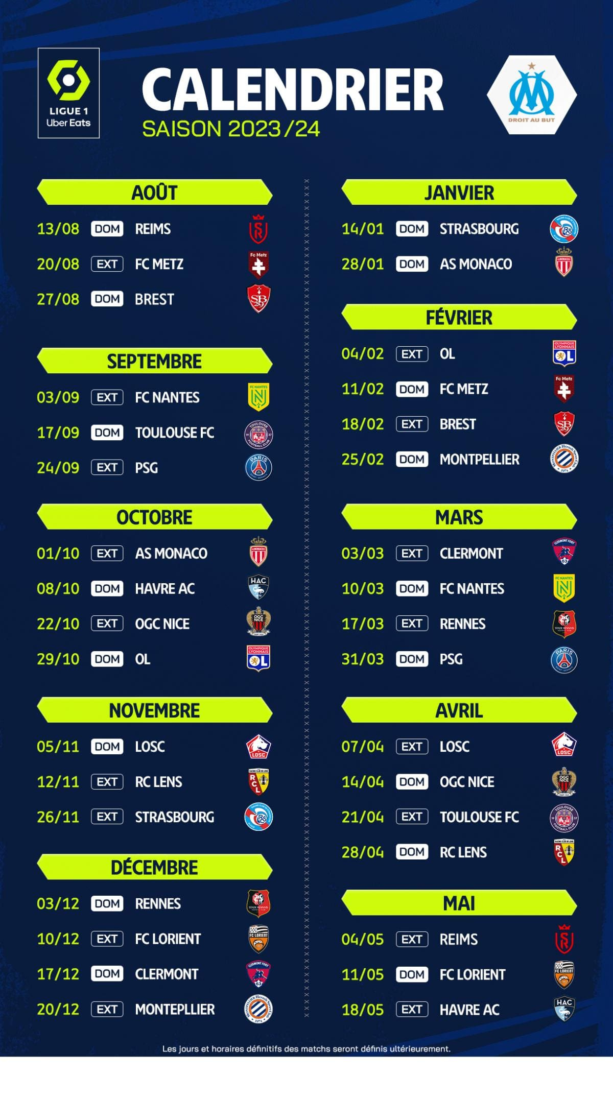 ᑕ❶ᑐ Ligue 1 : Le Calendrier De La Saison 2025-2026 Dévoilé En | Calendrier Ligue 1 2026