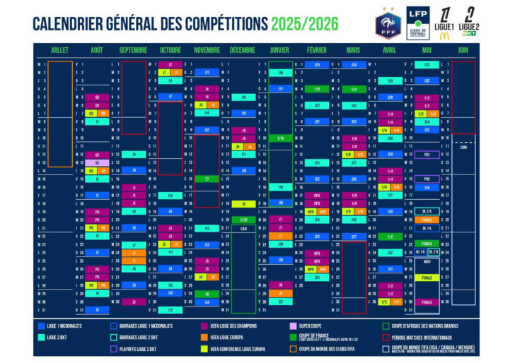 Calendrier PSG 2026