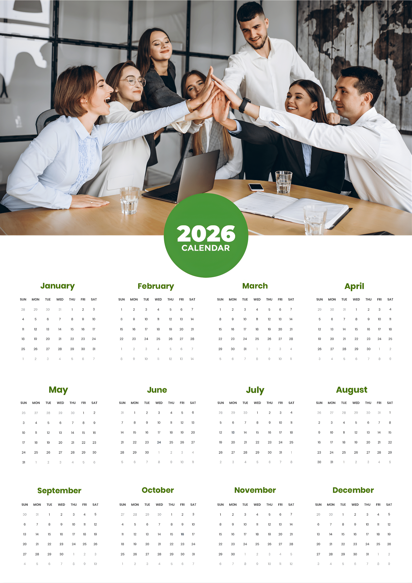 Impression De Calendrier Mural Personnalisé - Merchlist | Calendrier Personnalisé 2026