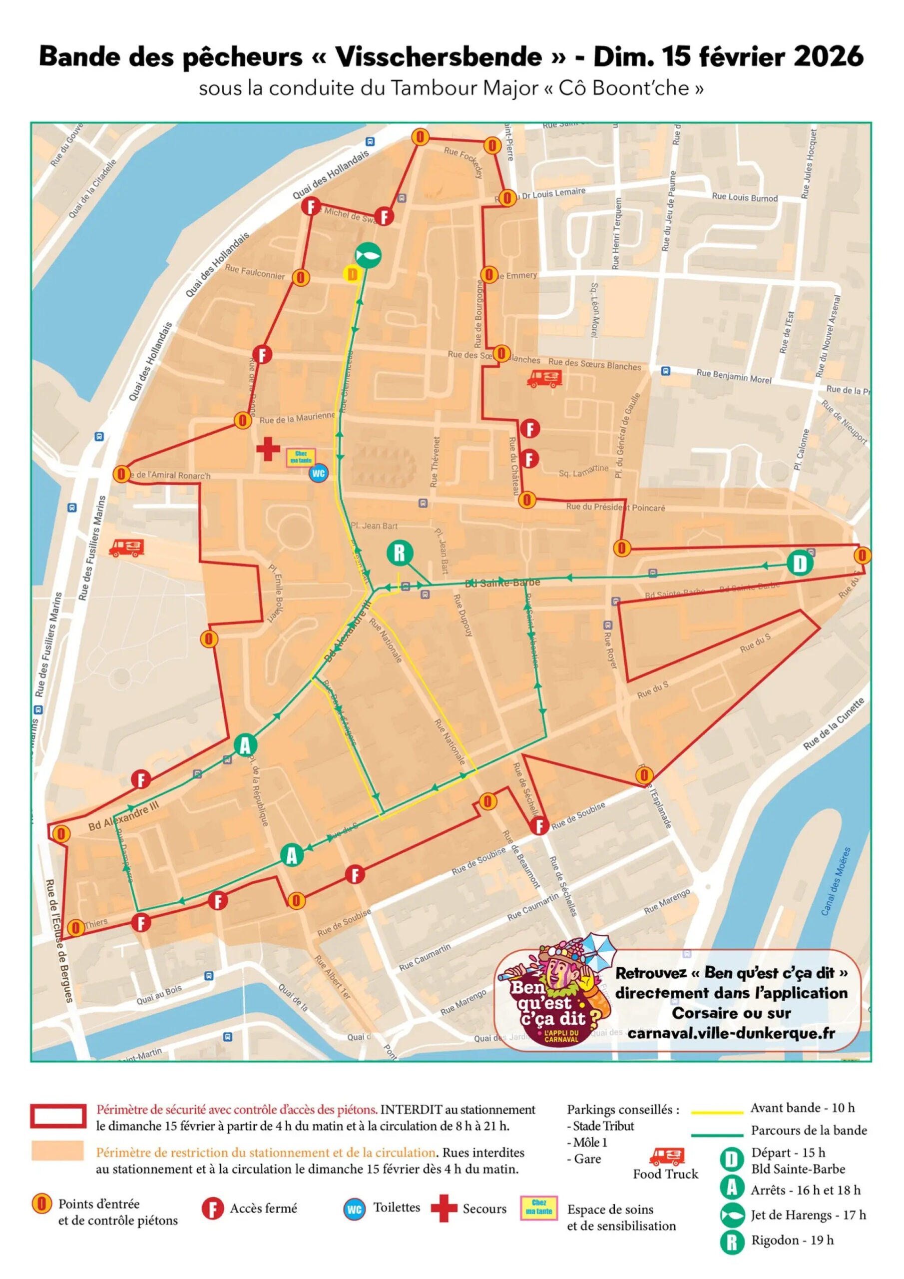 Itinéraires Parcours Du Carnaval De Dunkerque 2026 (Malo, Bergues | Calendrier Carnaval Dunkerque 2026