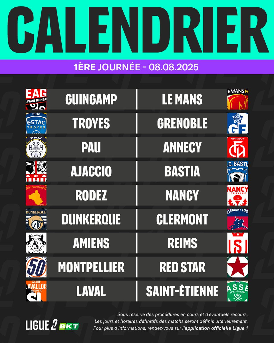 La Lfp Dévoile Le Calendrier 2025-2026 De La Ligue 2 | Calendrier Liga 2025 2026