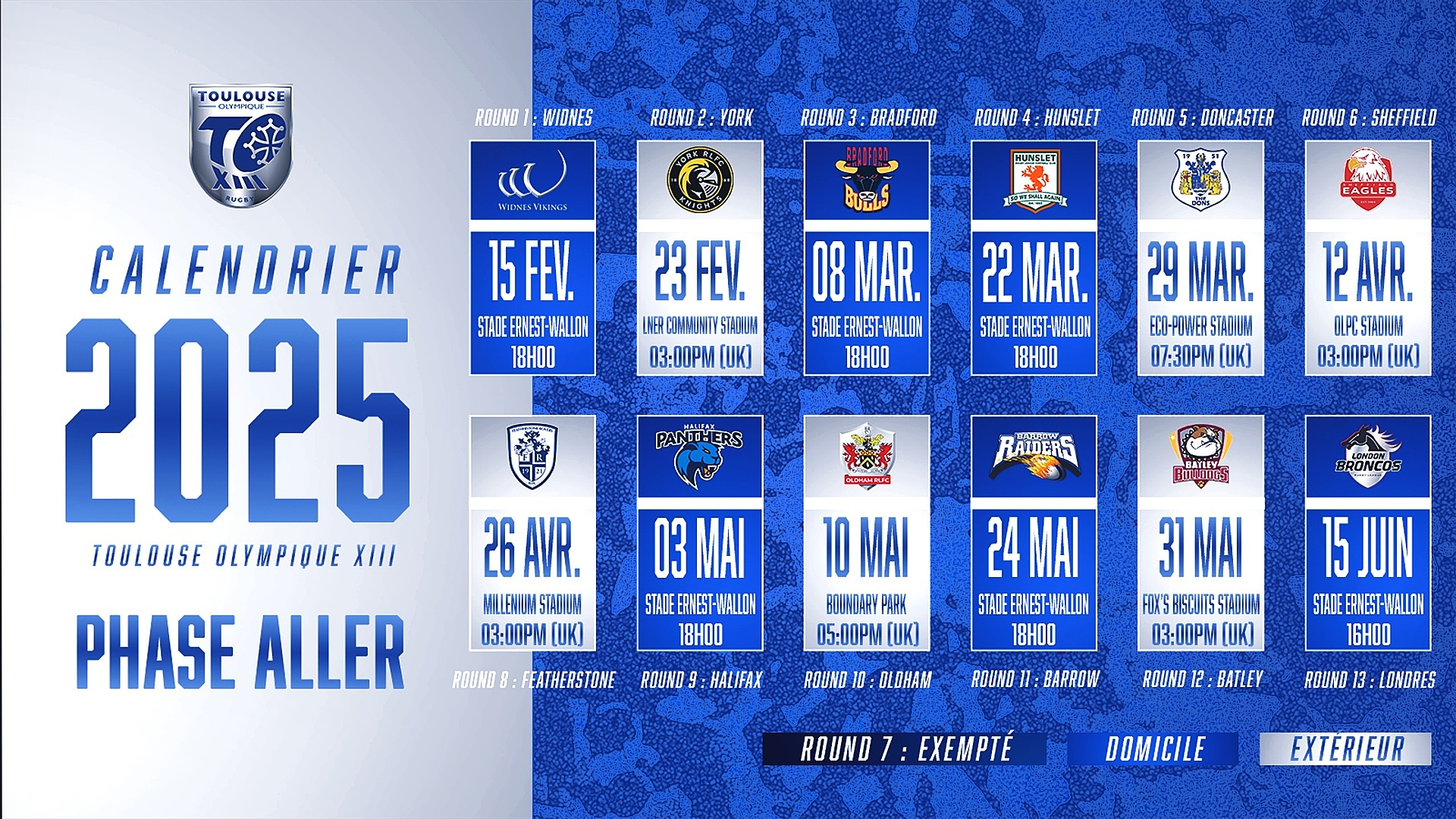 Le Calendrier De La Saison 2025 Dévoilé ! - Toulouse Olympique | Calendrier Stade Toulousain 2025 2026