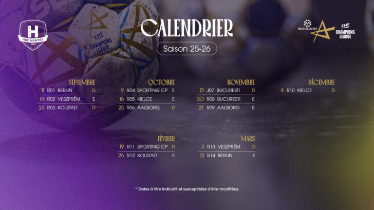 Calendrier Ligue des Champions 2025 2026