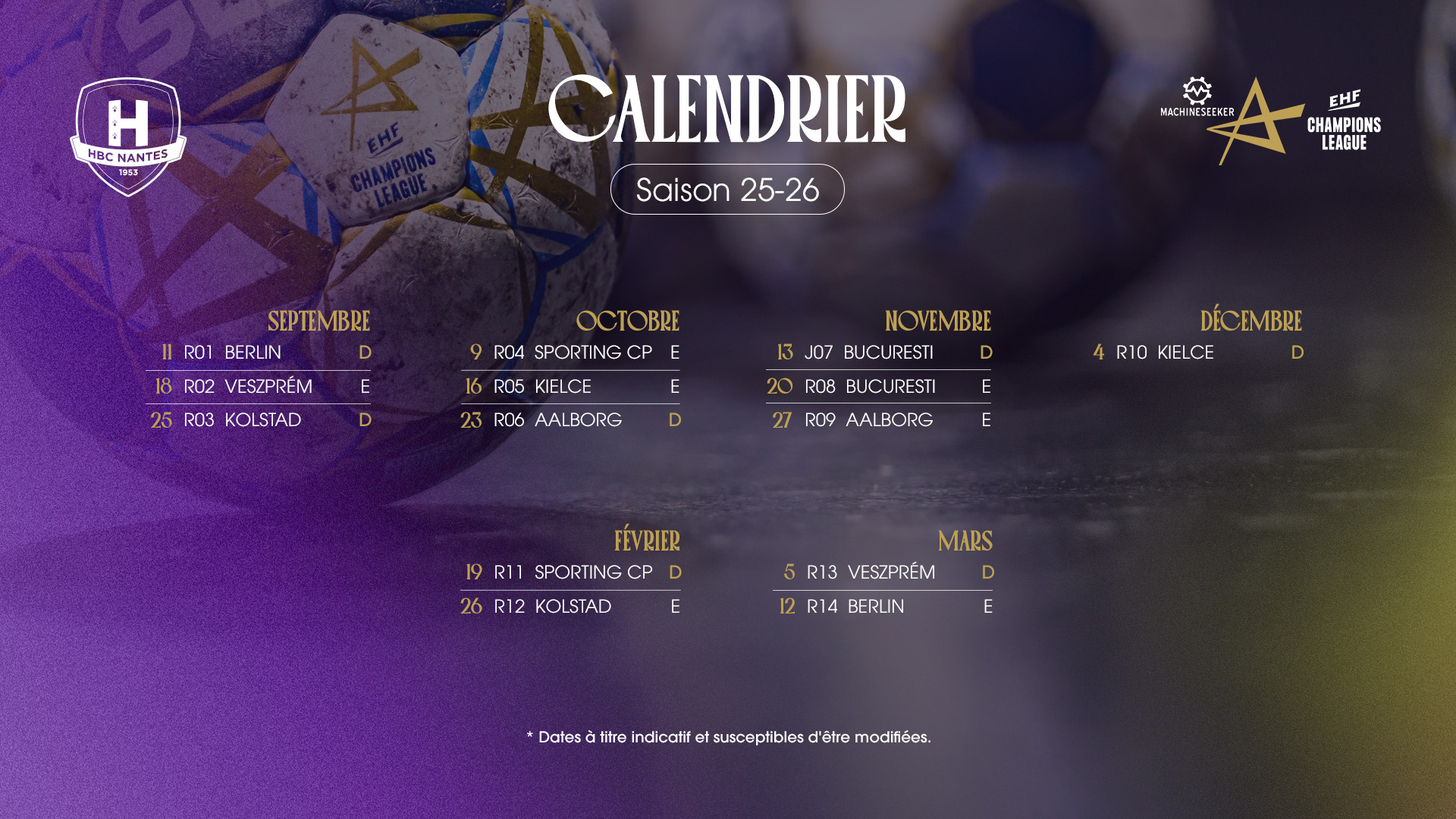 Le Calendrier De Ligue Des Champions 25-26 | Calendrier Ligue des Champions 2025 2026