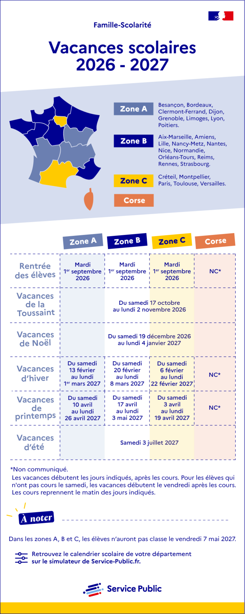 Quel Est Le Calendrier Des Vacances Scolaires 2025-2026 Et 2026 | Calendrier 2025 2026 Vacances Scolaires
