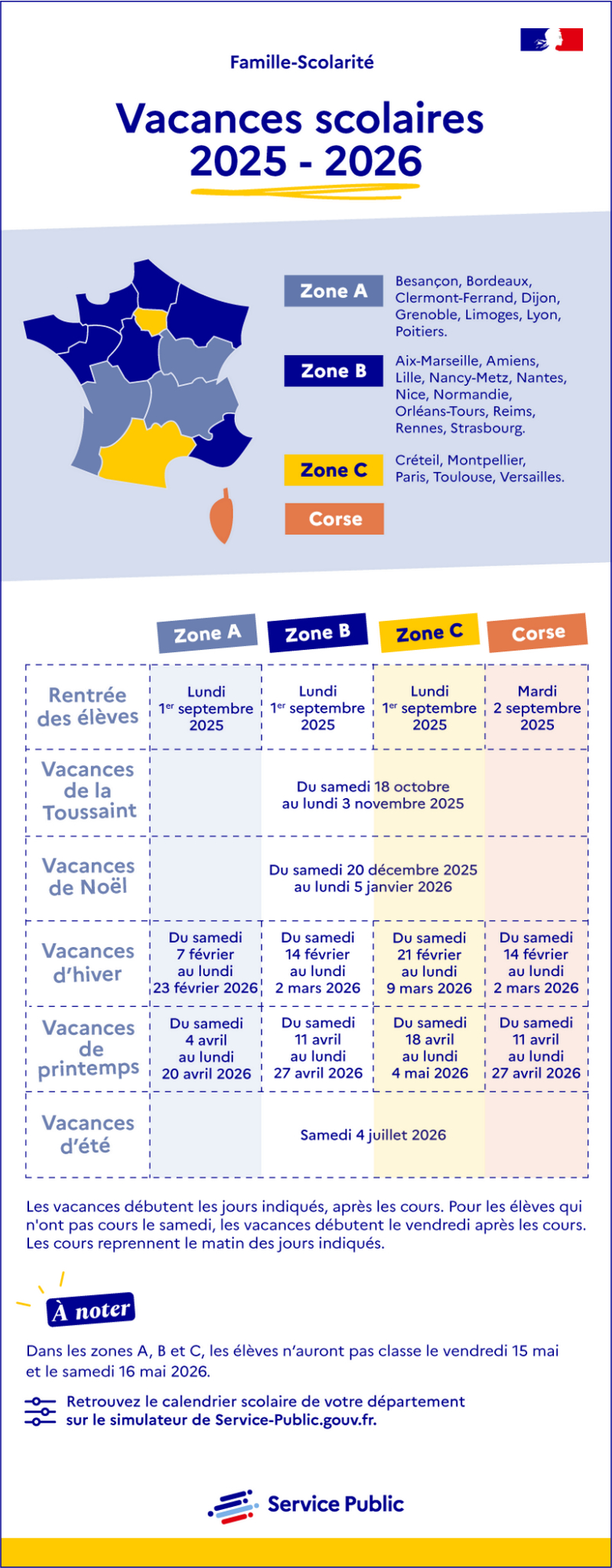 Quel Est Le Calendrier Des Vacances Scolaires 2025-2026 Et 2026 | Calendrier Scolaire 2026 2027