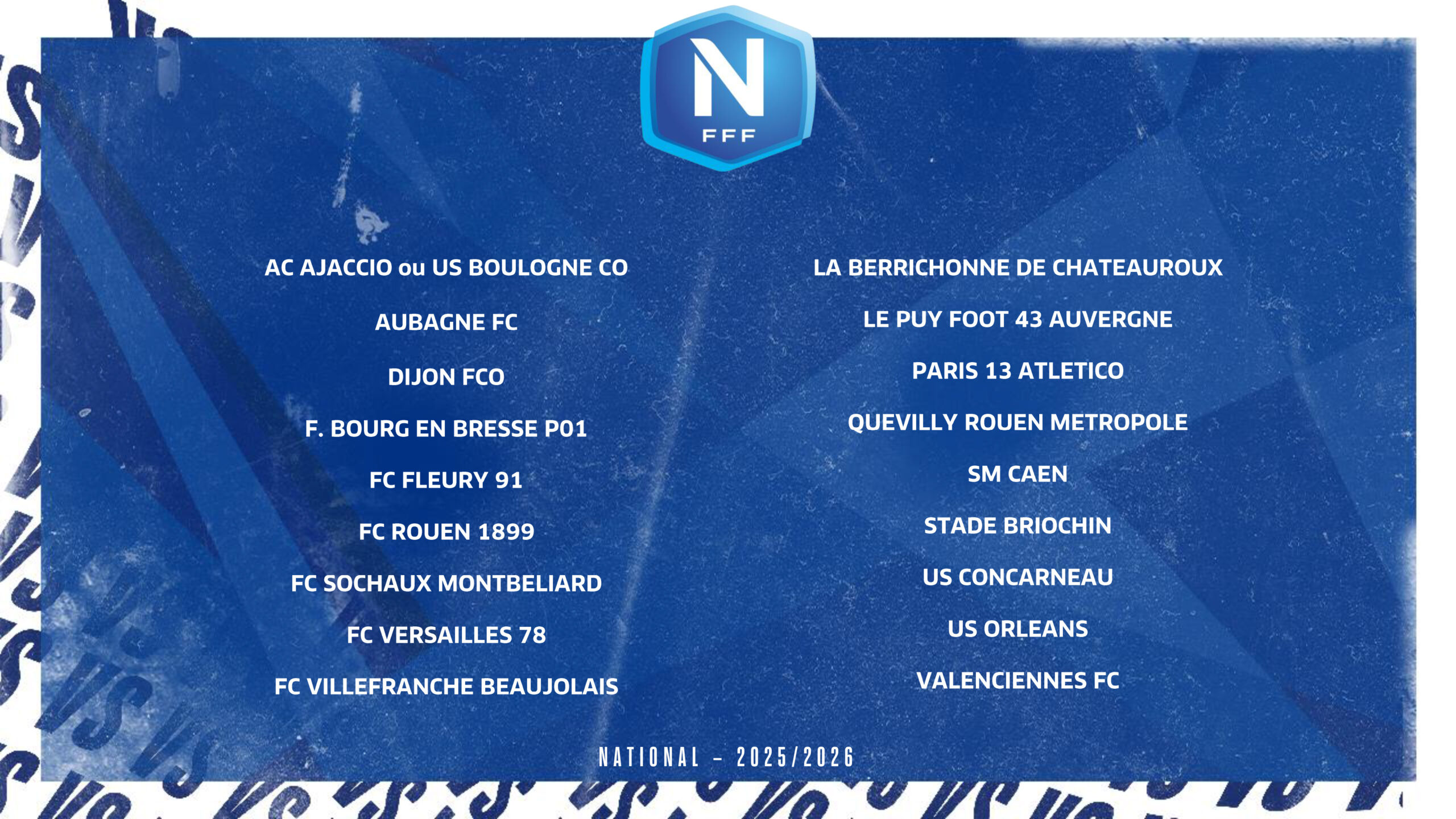 Saison 2025-2026, Le Calendrier Officialisé | Fédération Française | Calendrier National 1 2026