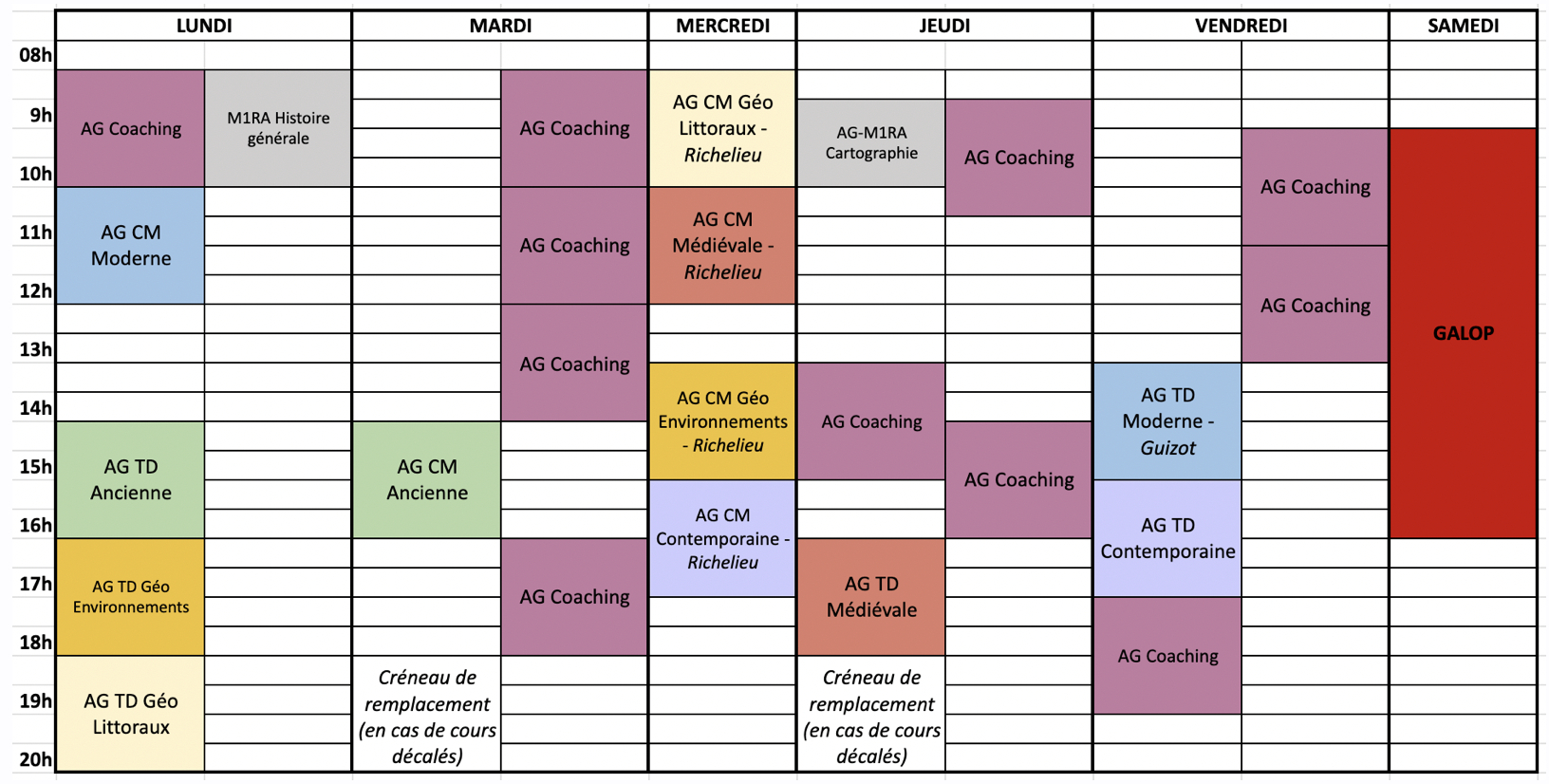 Section : Emploi Du Temps Et Calendrier Provisoires (2025-6 | Calendrier Universitaire Sorbonne 2025 2026