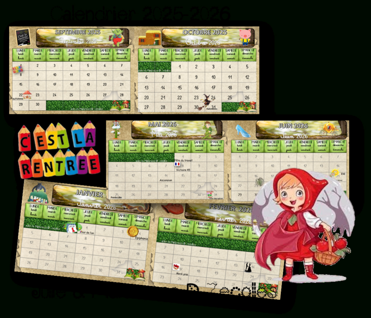 Calendrier 2025 2026 Maternelle