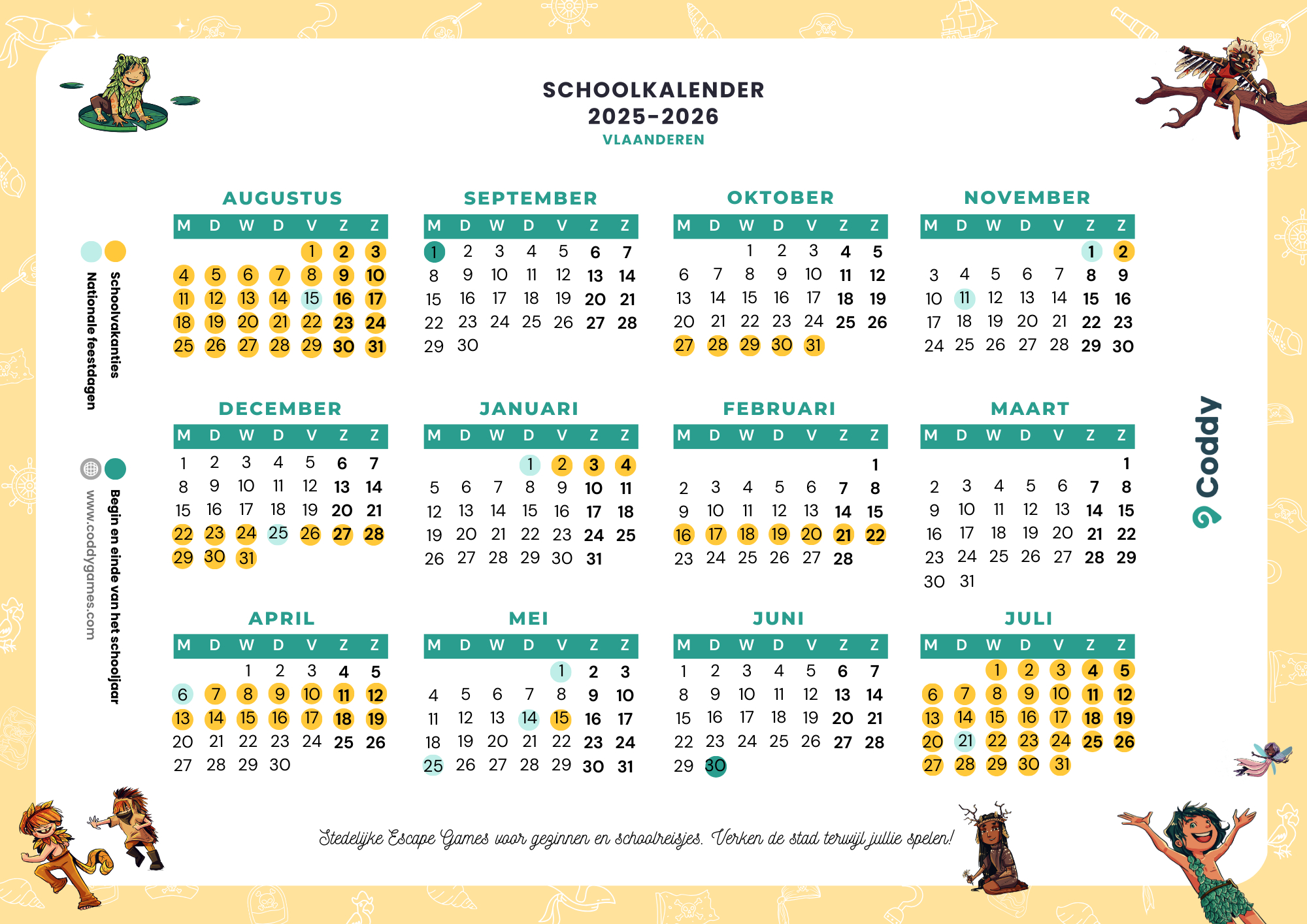 Vacances Scolaires 2025-2026 : Flandre | Calendrier Vacances Scolaires 2026 Belgique